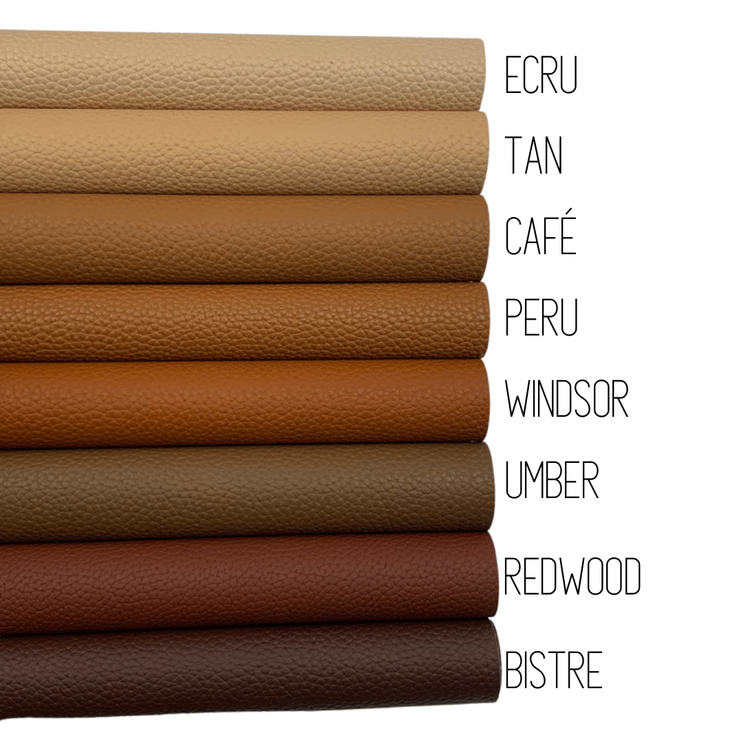 Brown Earth Tones Brown Pebbled Solid Color Faux Leather Sheet