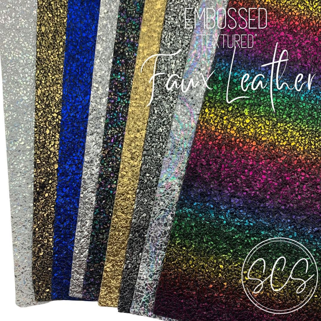 Embossed Textured Faux Leather Sheet