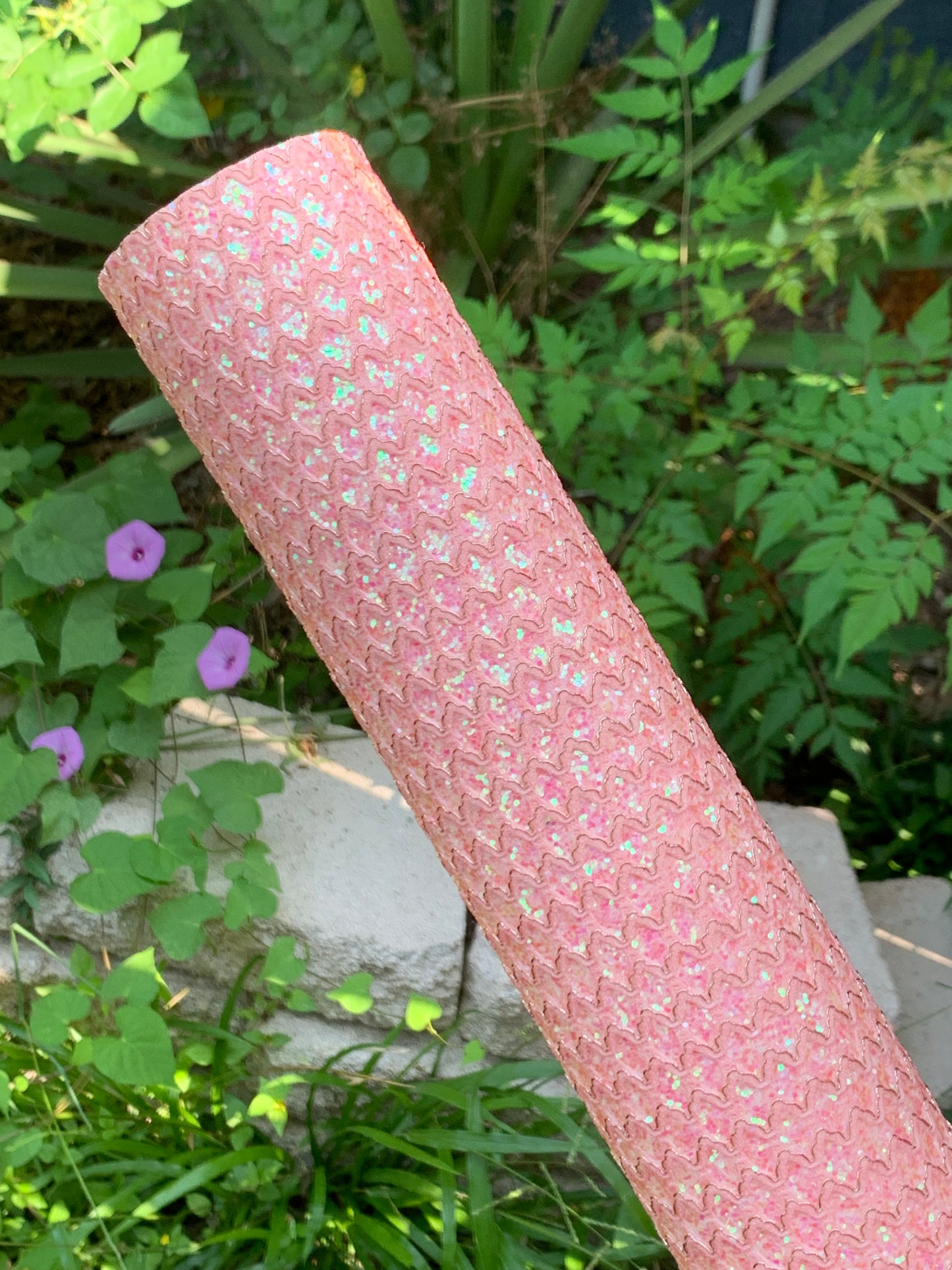 Light Pink Laced Chunky Glitter Canvas PREMIUM