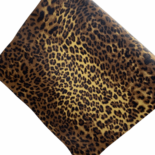 Cheetah Leopard Hair Textured .6mm Faux Leather