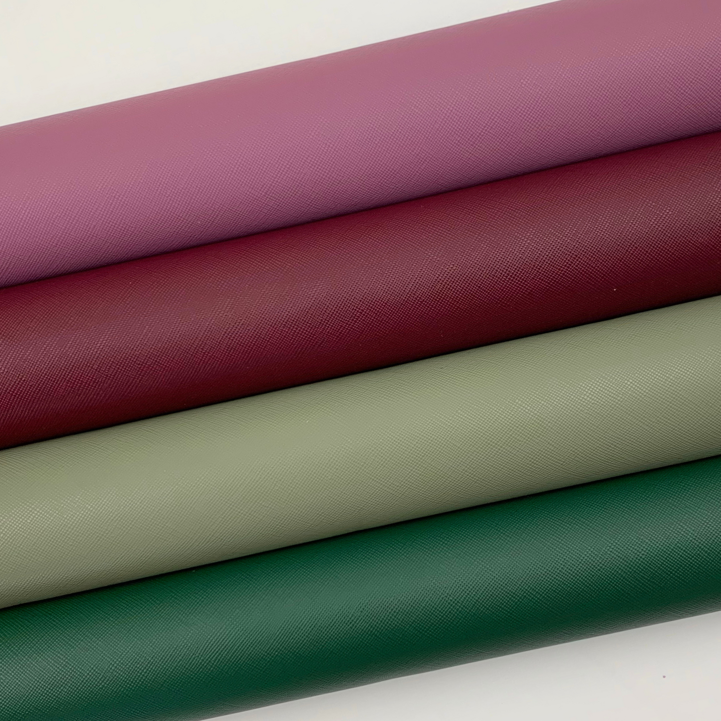 Saffiano Crosshatch Faux Leather Solid Colors - 1/3 yard Rolls