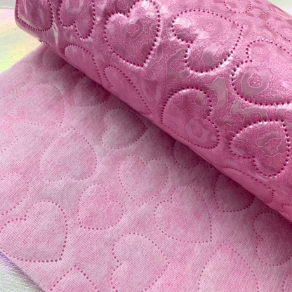 Leopard Quilted Faux Leather Half Yard Roll
