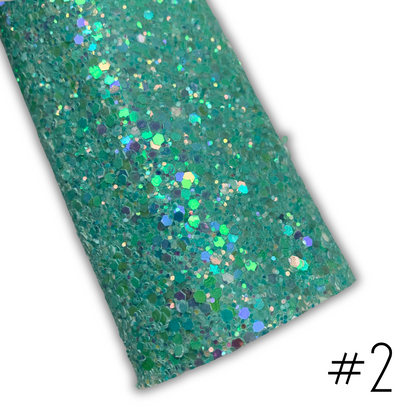 GLAM Chunky Glitter Faux Leather with Soft Felt Backing