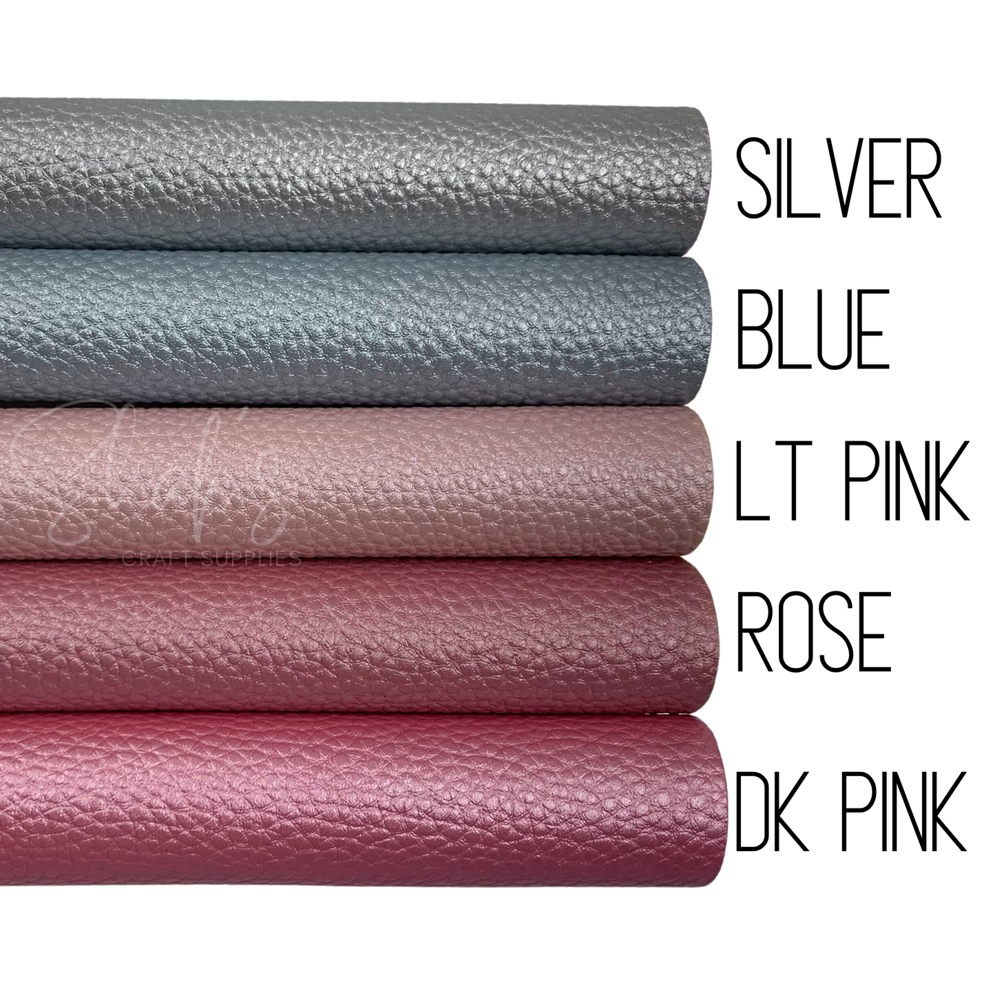 Pearlescent Pebble Litchi Faux Leather Sheets