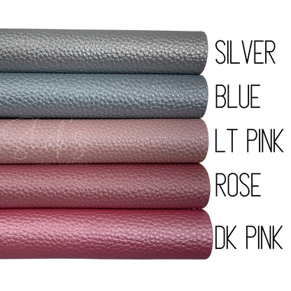 Pearlescent Pebble Litchi Faux Leather Sheets