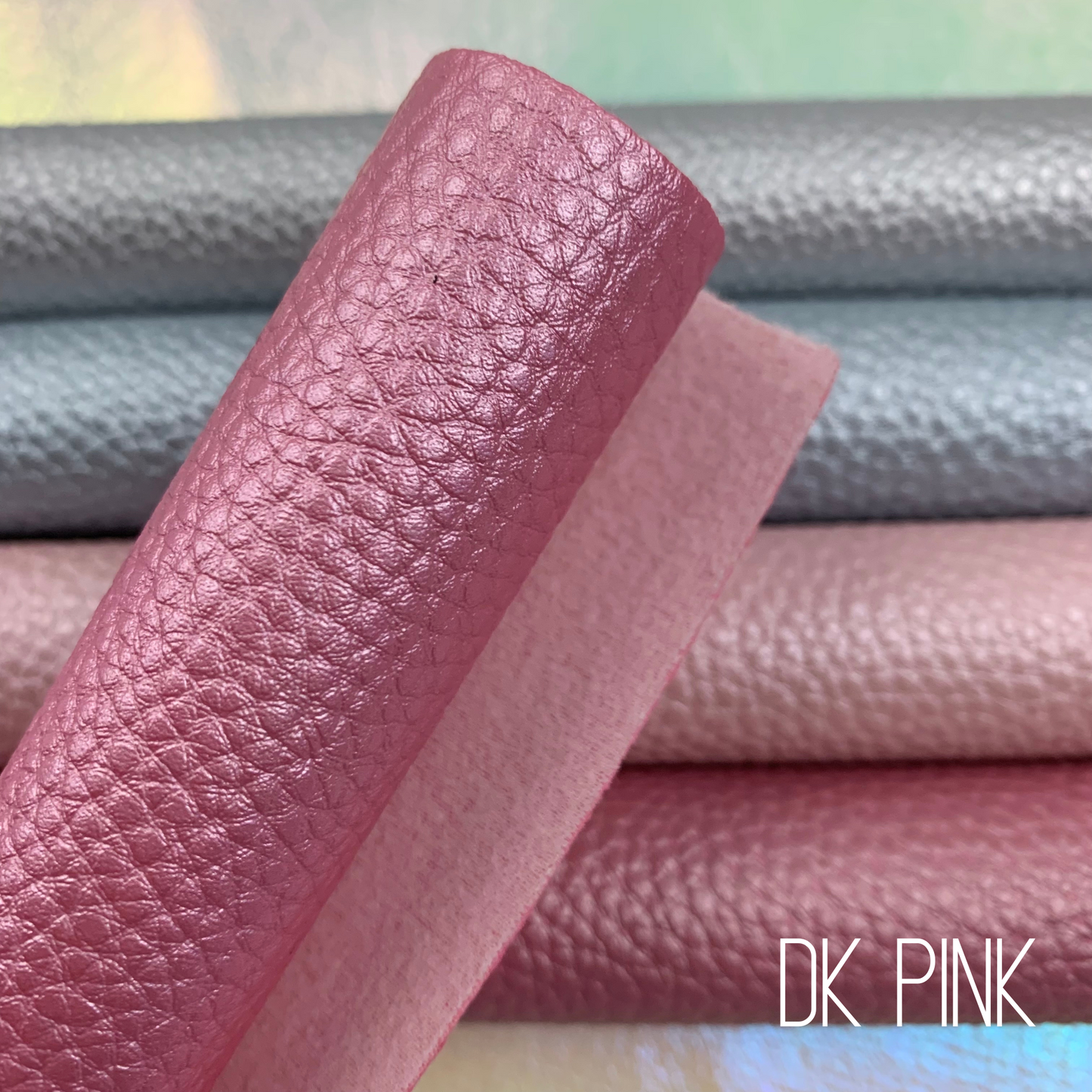Pearlescent Pebble Litchi Faux Leather Sheets