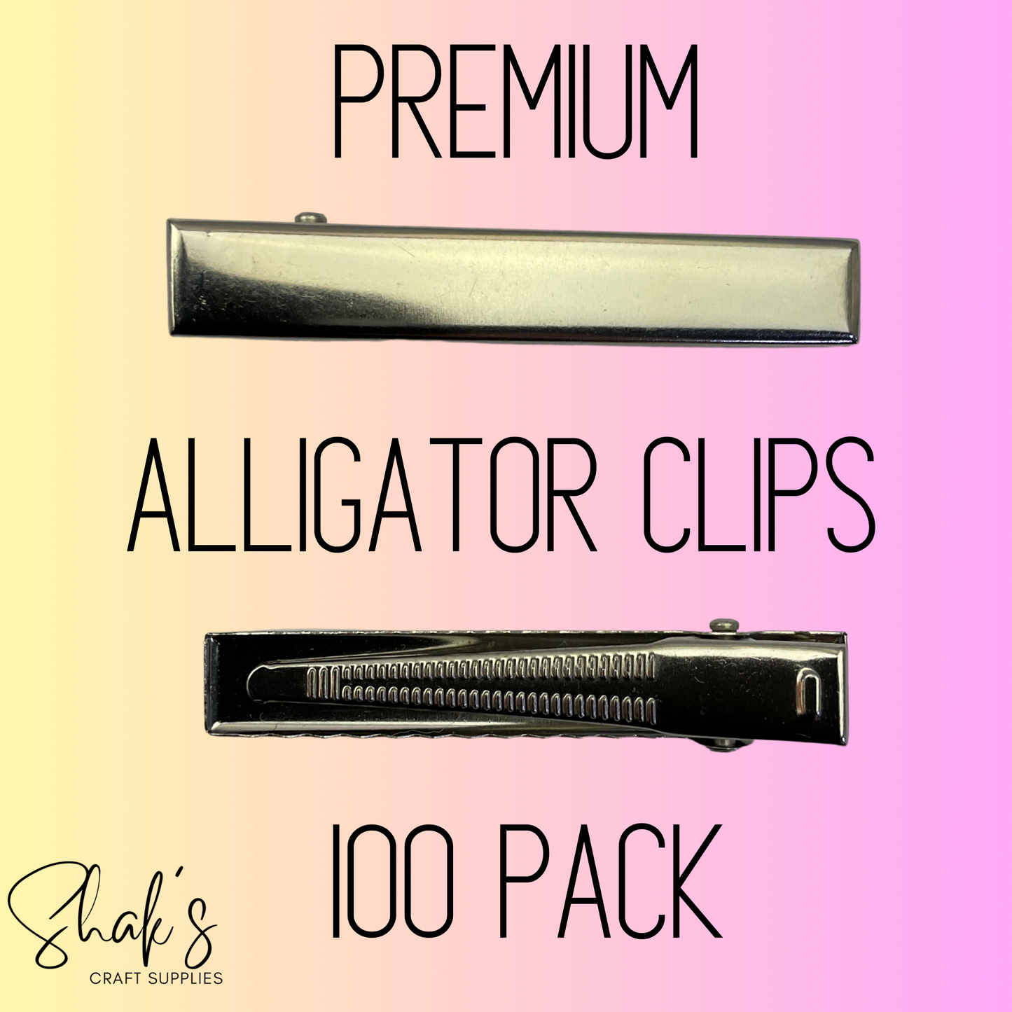 CHOOSE SIZE - 100 Pack Alligator Clips for Bows PREMIUM QUALITY