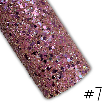 LUXE Chunky Glitter Faux Leather with Soft Felt Backing