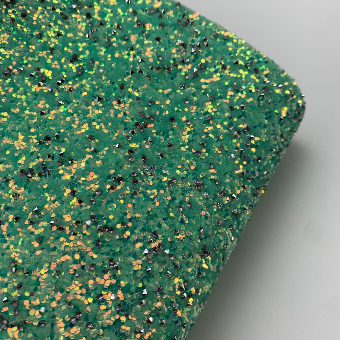 RAZZLE DAZZLE Chunky Glitter with Rhinestones Faux Leather