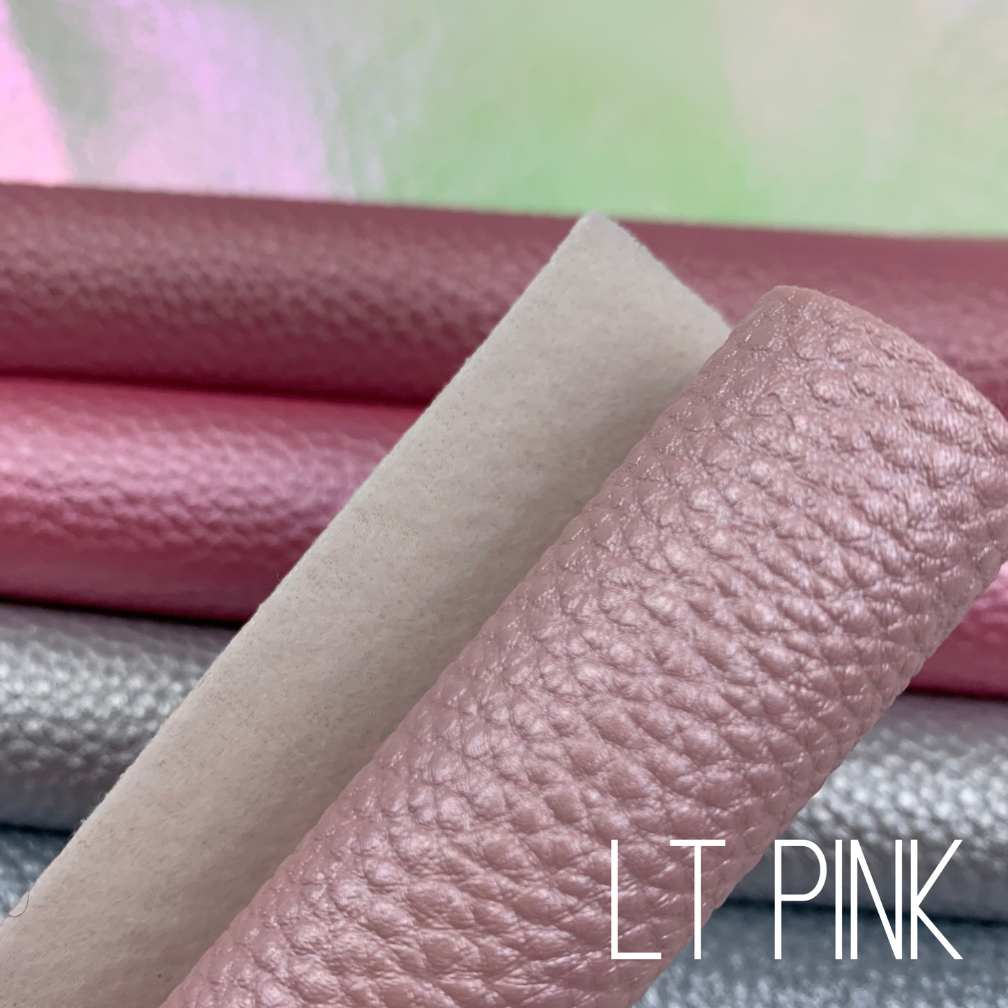 Pearlescent Pebble Litchi Faux Leather Sheets