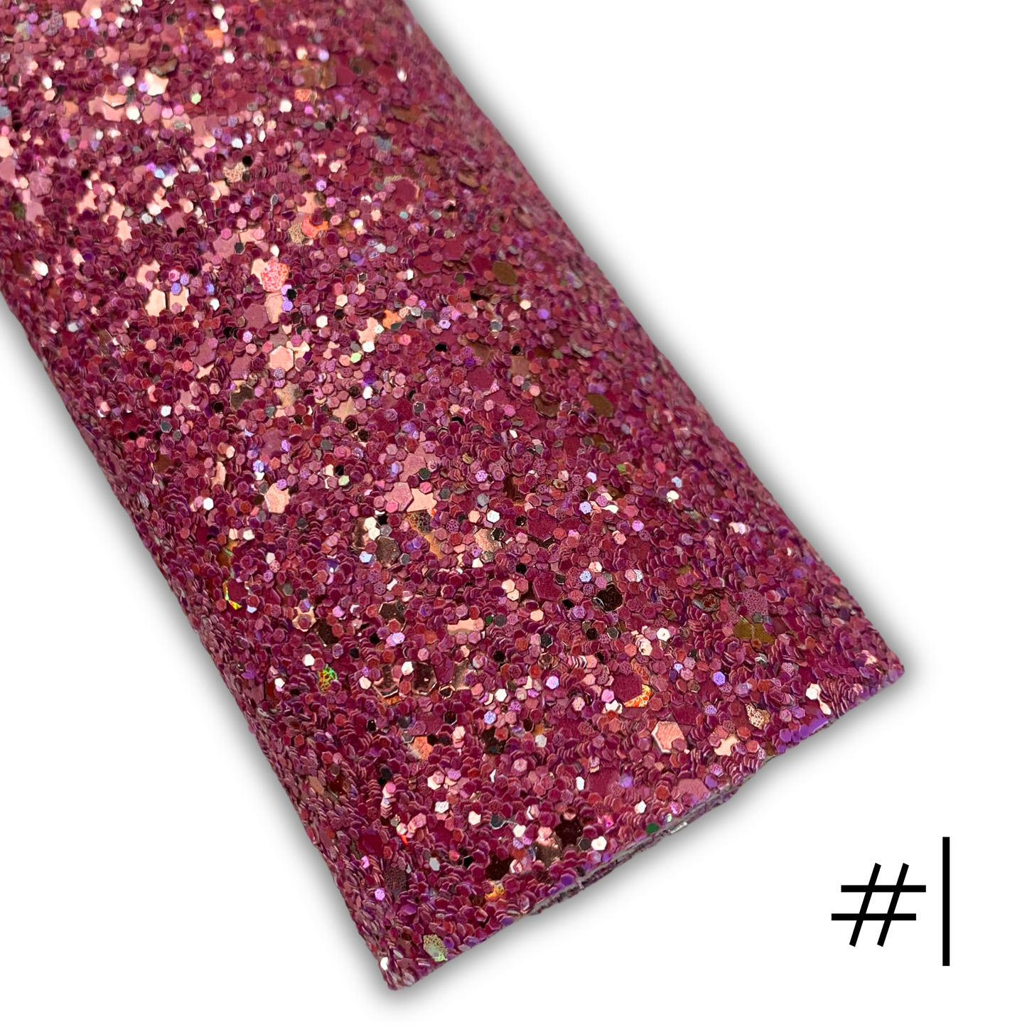 LUXE Chunky Glitter Faux Leather with Soft Felt Backing
