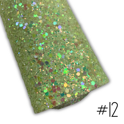 GLAM Chunky Glitter Faux Leather with Soft Felt Backing