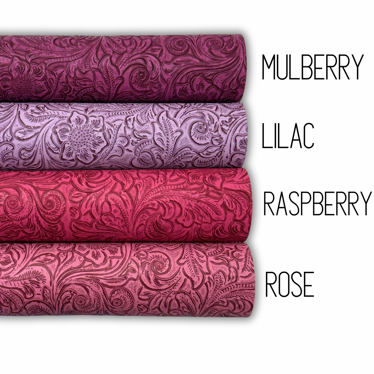 Tooled Blooms Embossed Faux Leather