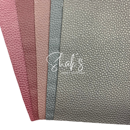 Pearlescent Pebble Litchi Faux Leather Sheets