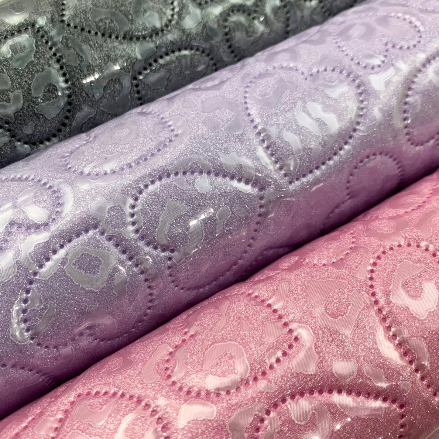 Leopard Quilted Faux Leather Half Yard Roll