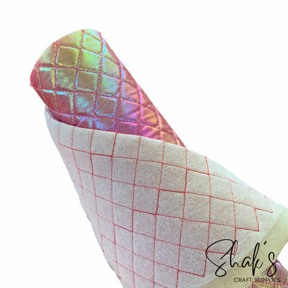 Pink Quilted Vinyl 1/2 yard Roll