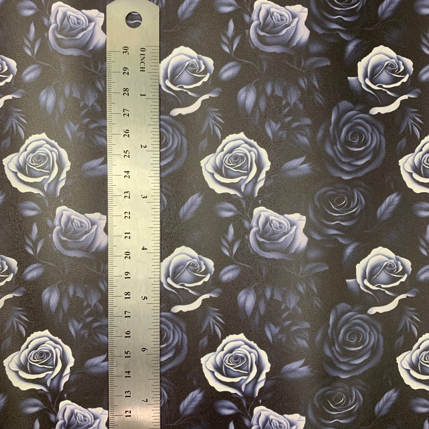 Monochrome Roses Small scale Smooth Vinyl Custom Print