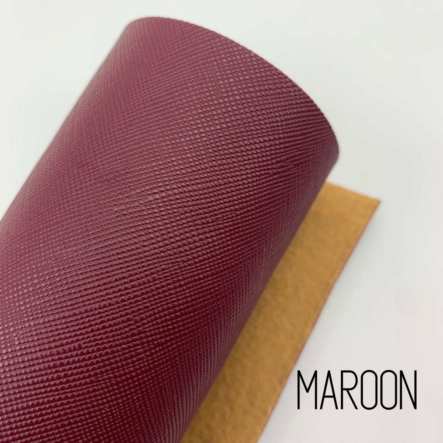 Saffiano Crosshatch Faux Leather Solid Colors - 1/3 yard Rolls