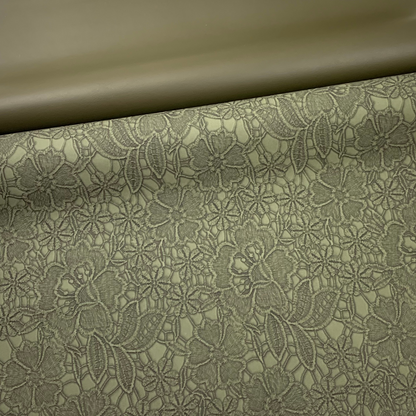 FOREST "Embossed Blooms" Faux Leather Half Yard Roll
