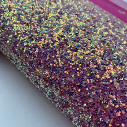RAZZLE DAZZLE Chunky Glitter with Rhinestones Faux Leather