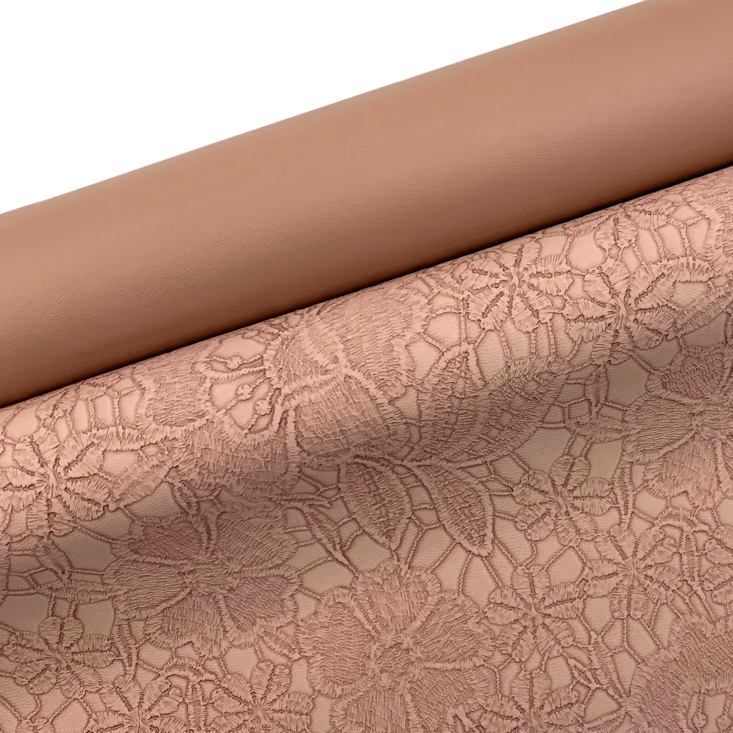 BRANDY ROSE "Embossed Blooms" Faux Leather Half Yard Roll