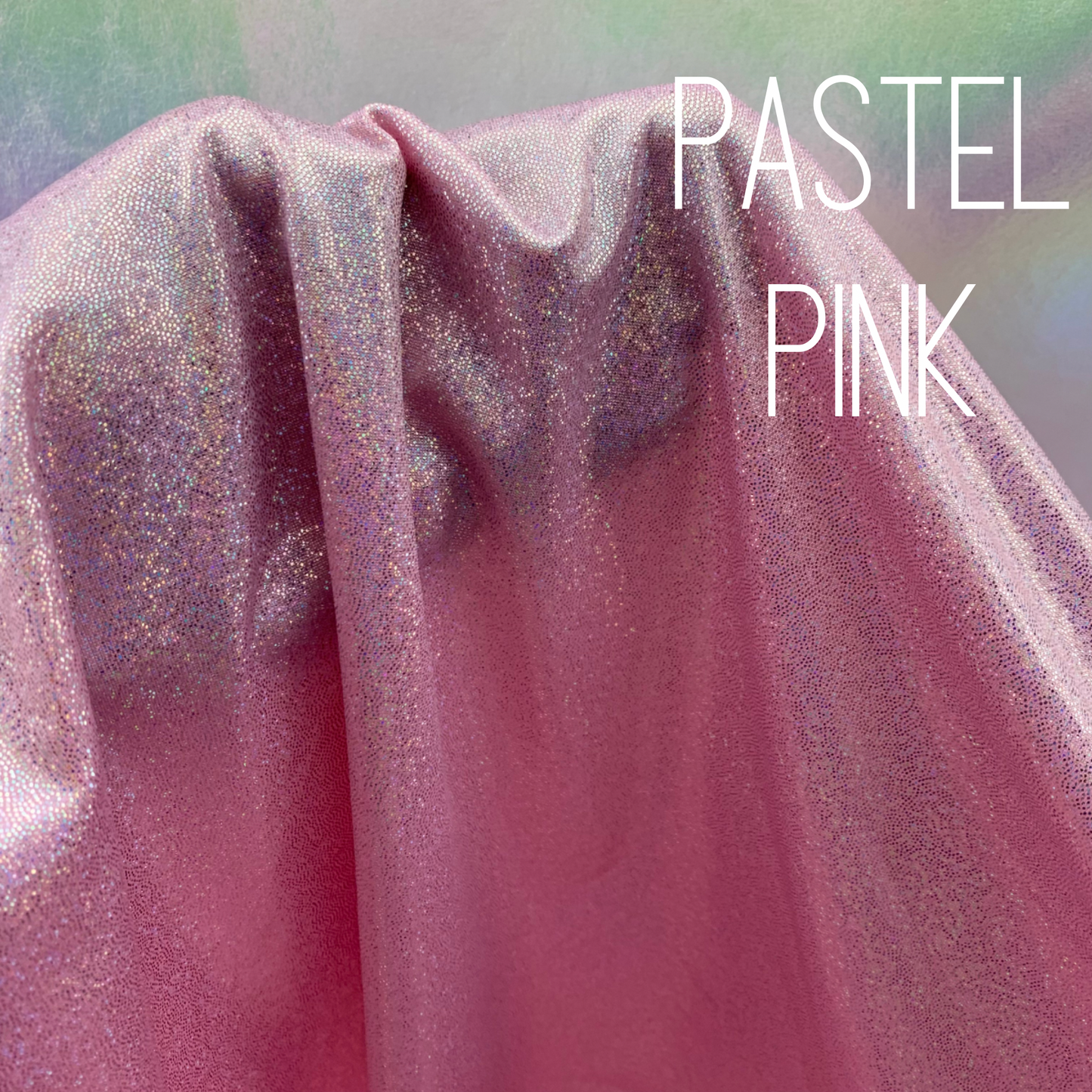 Pastel Pink Mini Dazzle Hologram Mystique Polyester Spandex Four Way Stretch Fabric