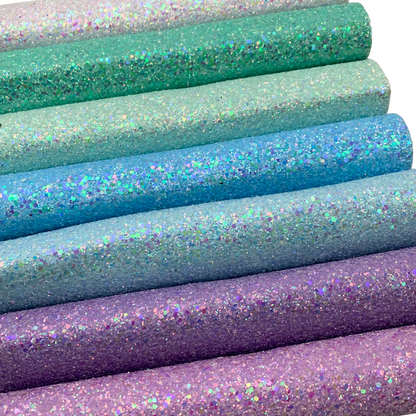 GLAM Chunky Glitter Faux Leather with Soft Felt Backing