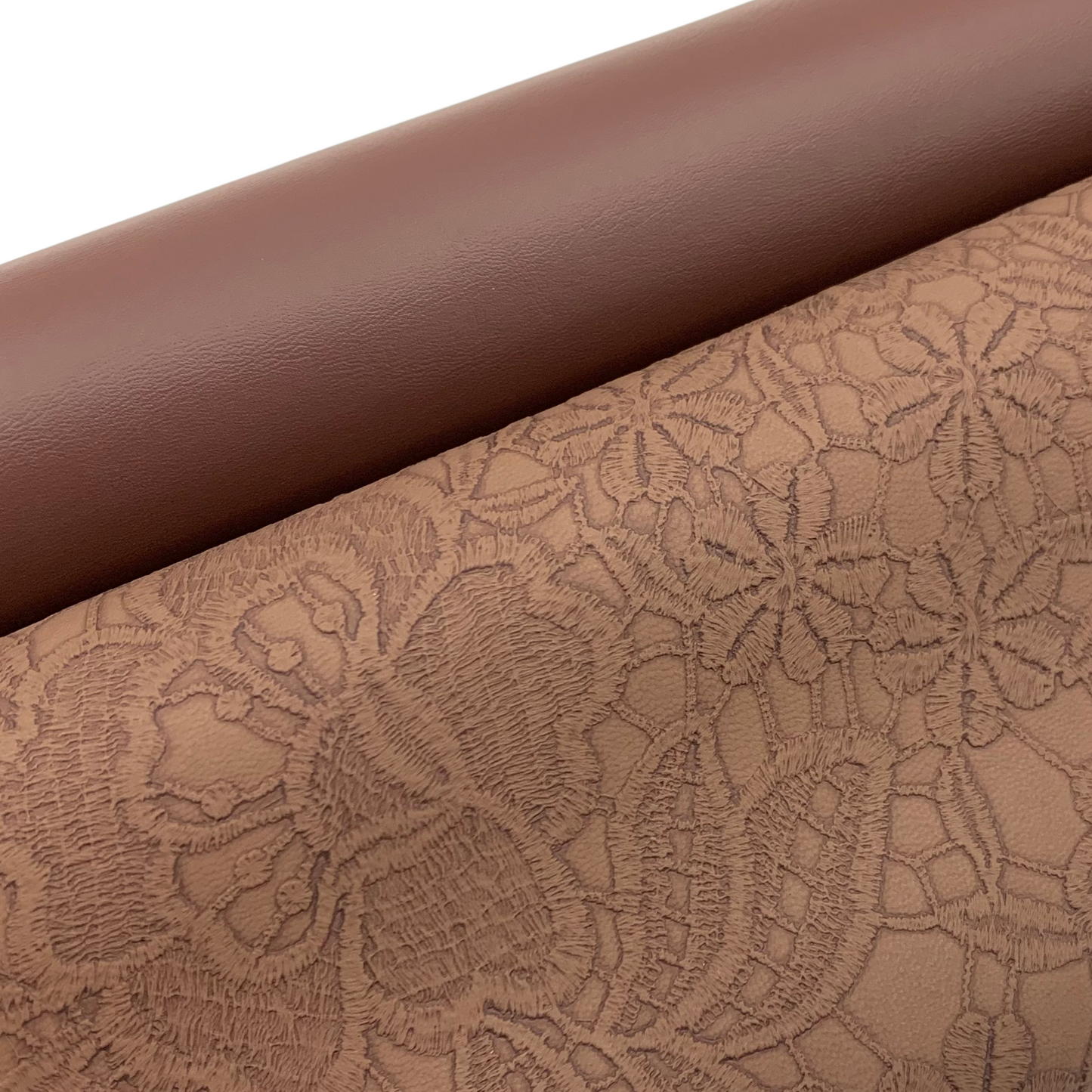 CAFE NOIR "Embossed Blooms" Faux Leather Half Yard Roll