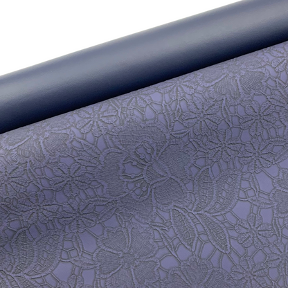 CLOUD BURST "Embossed Blooms" Faux Leather Half Yard Roll