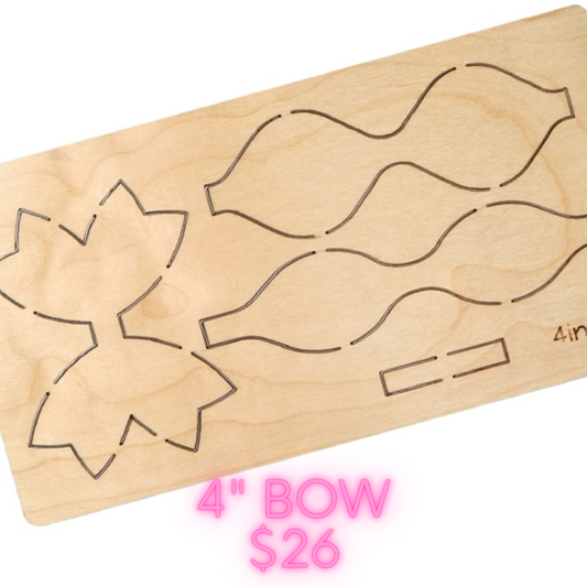4” Bow Wooden die cut SIZZIX BIG SHOT