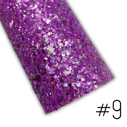 LUXE Chunky Glitter Faux Leather with Soft Felt Backing