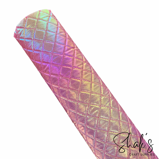 Pink Quilted Vinyl 1/2 yard Roll