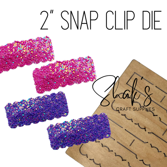 2" Scallop Snap Clip Steel Blade Wood Die Cut