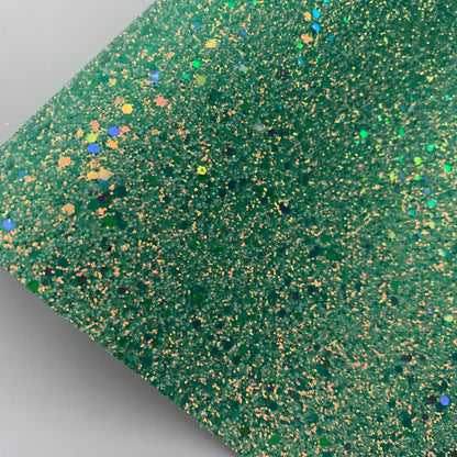 PEARL GLAM Chunky Glitter Faux Leather with Soft Felt Backing