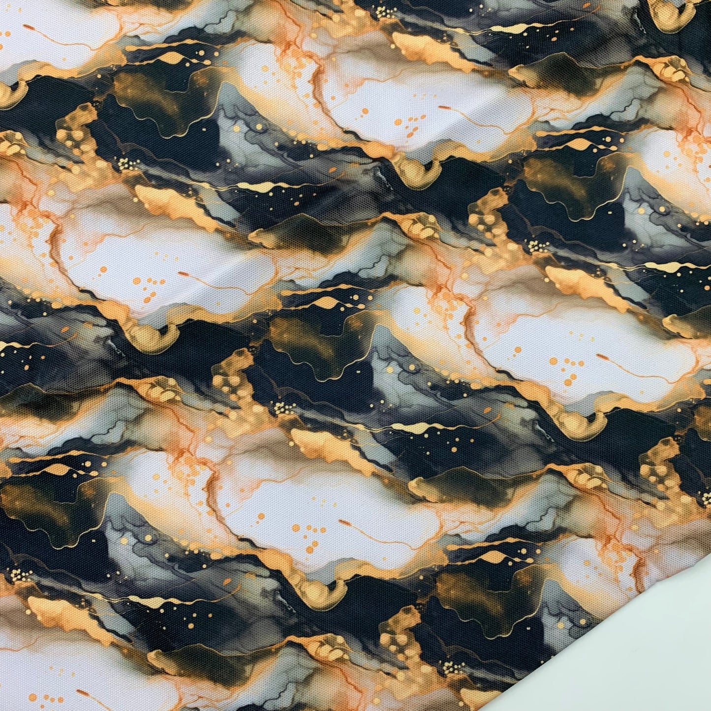 Black Marble Abstract Print H2ONoMo™ Water Resistant Canvas