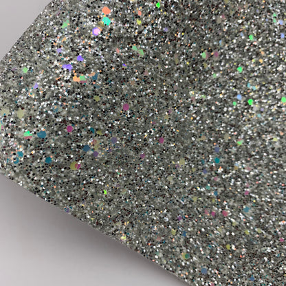 PEARL GLAM Chunky Glitter Faux Leather with Soft Felt Backing