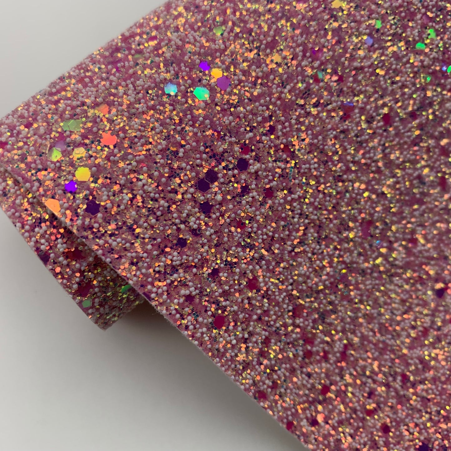 PEARL GLAM Chunky Glitter Faux Leather with Soft Felt Backing