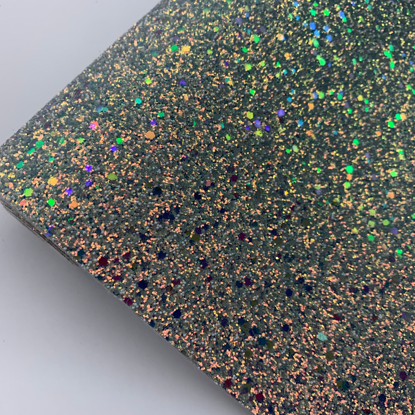 PEARL GLAM Chunky Glitter Faux Leather with Soft Felt Backing
