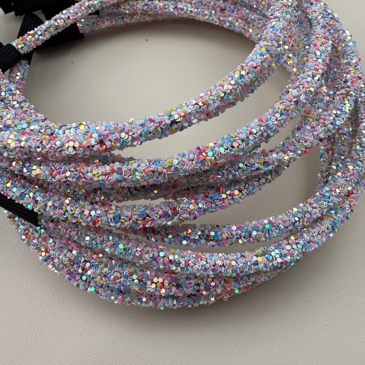 NEW COLOR! Bday Cake Chunky Glitter Headband