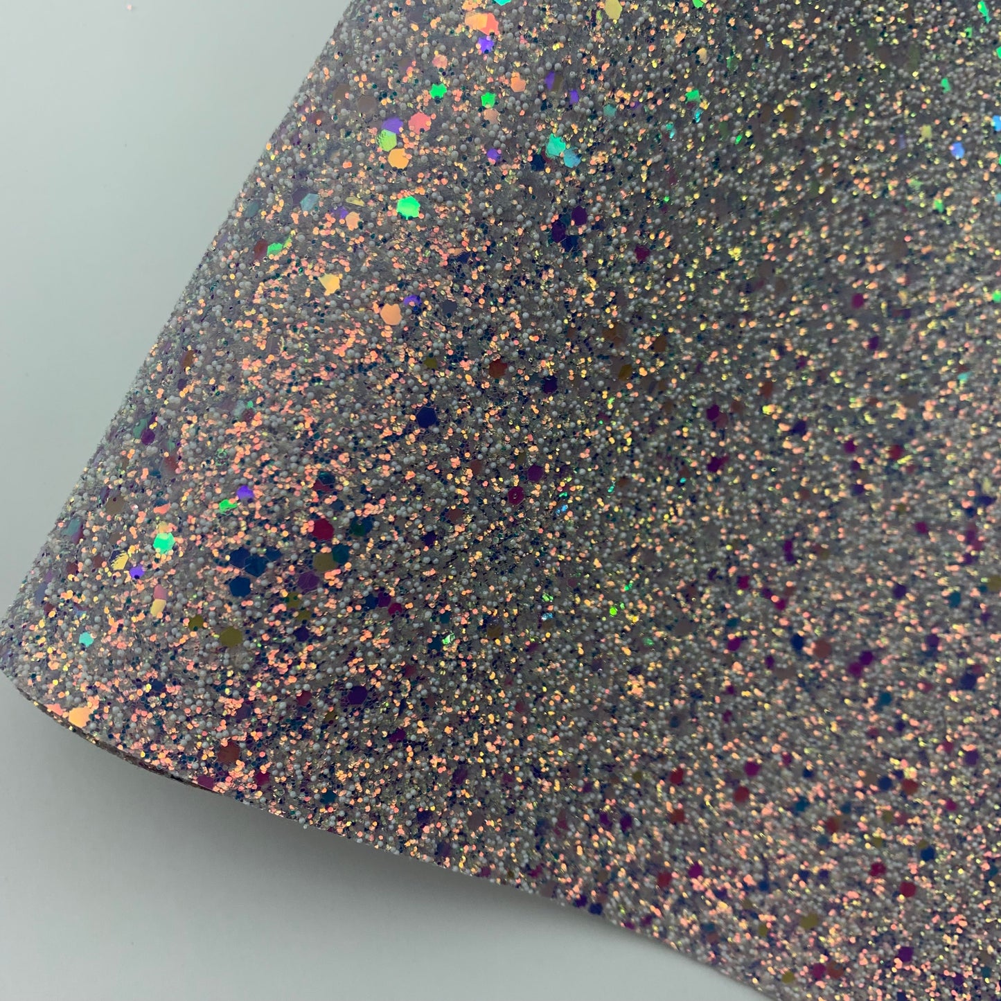 PEARL GLAM Chunky Glitter Faux Leather with Soft Felt Backing