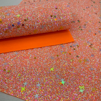 Chunky Glitter Mixed Snowflakes and Bows Sequin with Polyester Backing