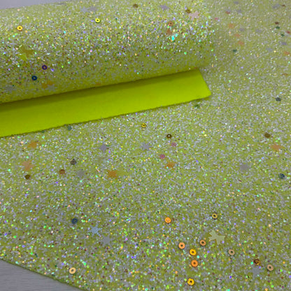 Chunky Glitter Mixed Snowflakes and Bows Sequin with Polyester Backing