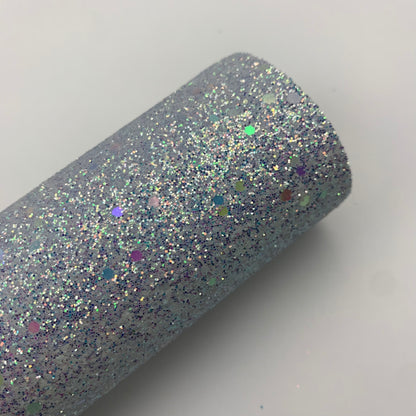 Light Sequin Chunky Glitter Faux Leather