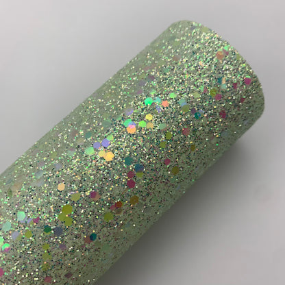 Light Sequin Chunky Glitter Faux Leather
