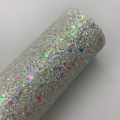 Light Sequin Chunky Glitter Faux Leather