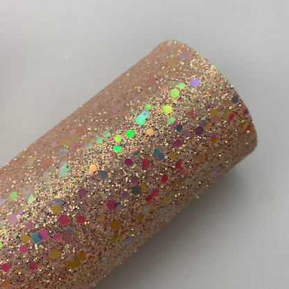 Light Sequin Chunky Glitter Faux Leather