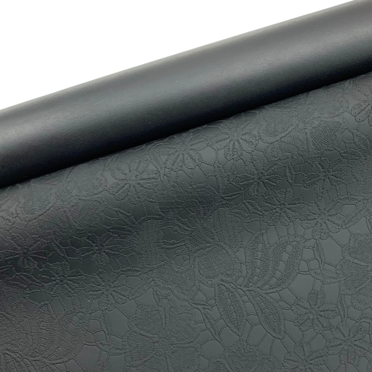 ONYX "Embossed Blooms" Faux Leather Half Yard Roll