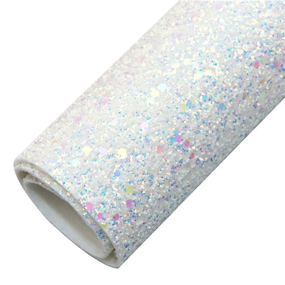 PEARL GLAM Chunky Glitter Faux Leather with Soft Felt Backing