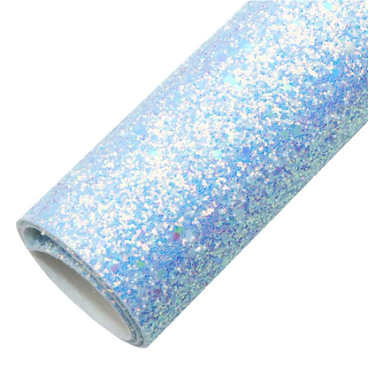 PEARL GLAM Chunky Glitter Faux Leather with Soft Felt Backing