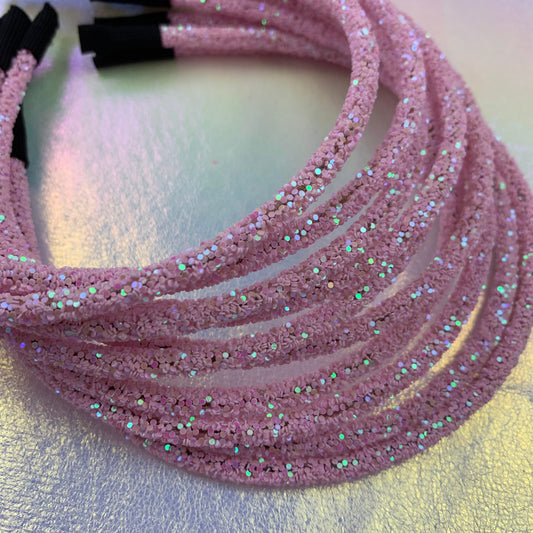 RESTOCKED! Pink AB Chunky Glitter Headband